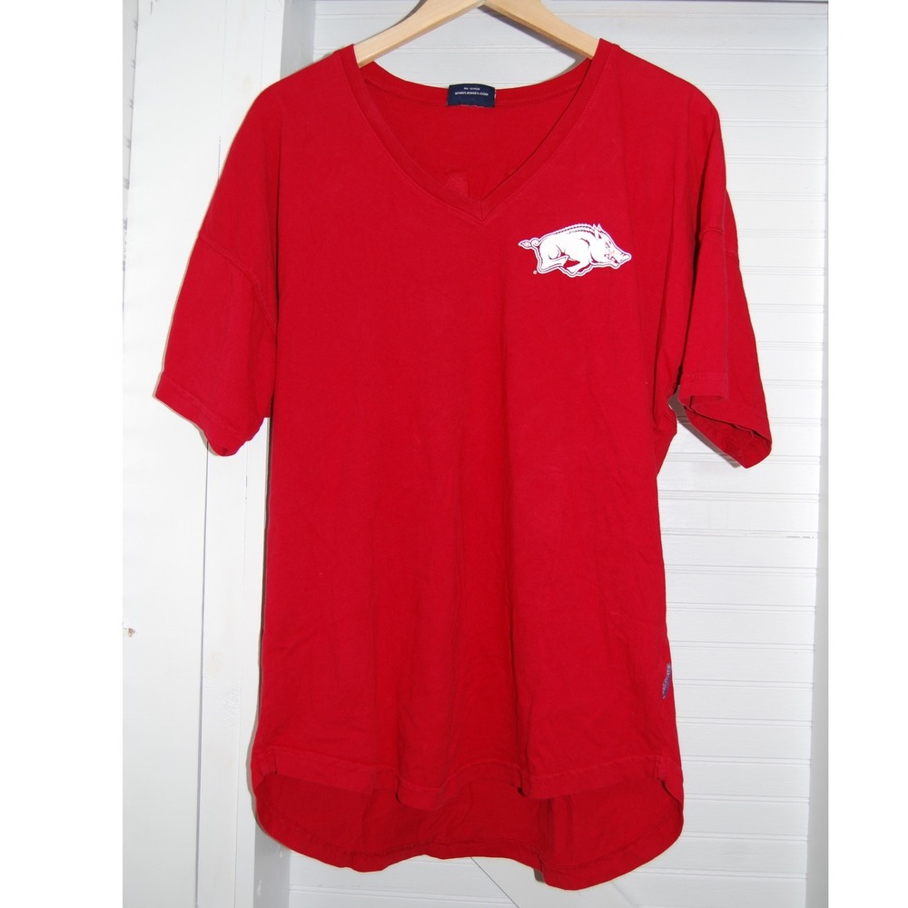Women's Cardinal Arkansas Razorbacks Spirit Jersey Oversized t-shirt small